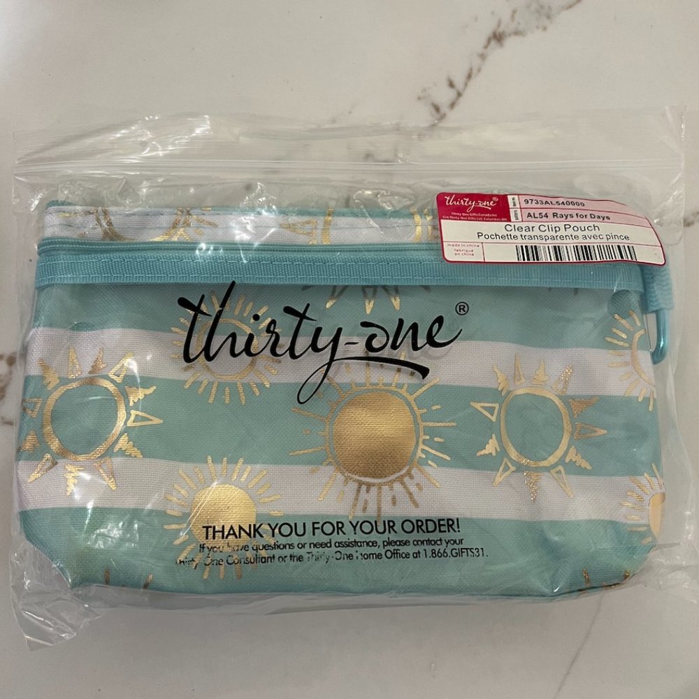 Thirty One Clear Clip Pouch